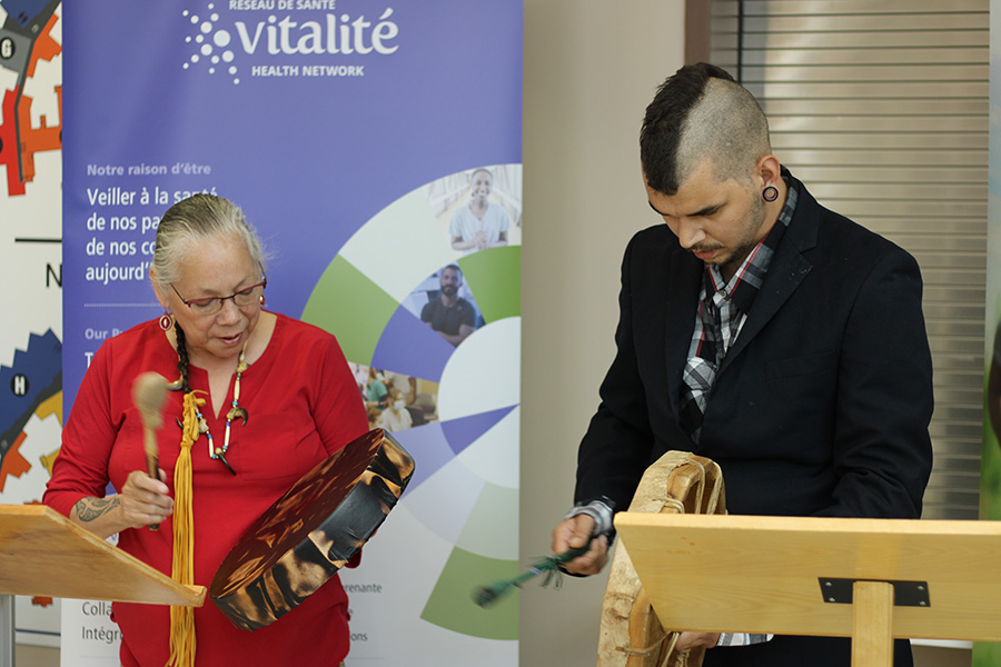 Glenda Wysote, Elder of Eel River Bar First Nation and James Robinson, of Metepenagiag First Nation, performed the Opening Prayer.